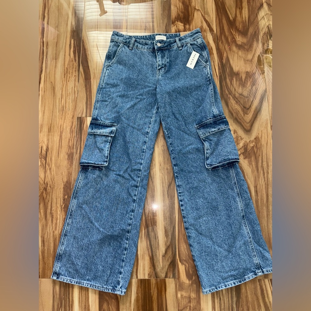 PacSun Blue Flare Wide Leg Jeans